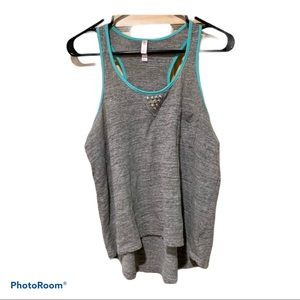 Gray Tank Top w/ Stud Detail